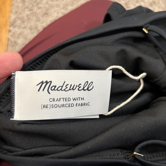 Madewell One-Shoulder One-Piece Swimsuit black small - Picture 9 of 12